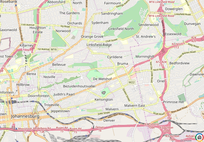 Map location of Dewetshof